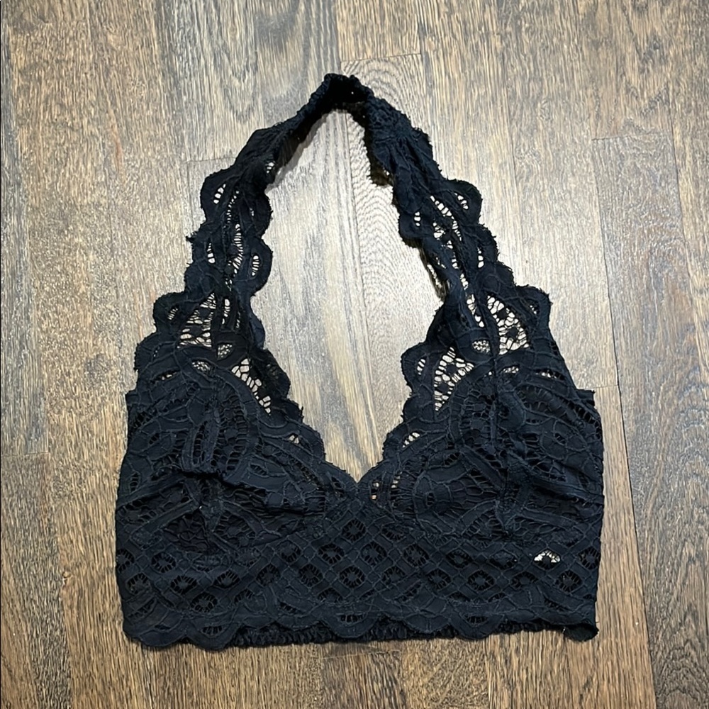Free people Black Lace Bralette